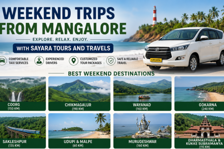 Weekend Trips from Mangalore - Sayara Tours and Travels