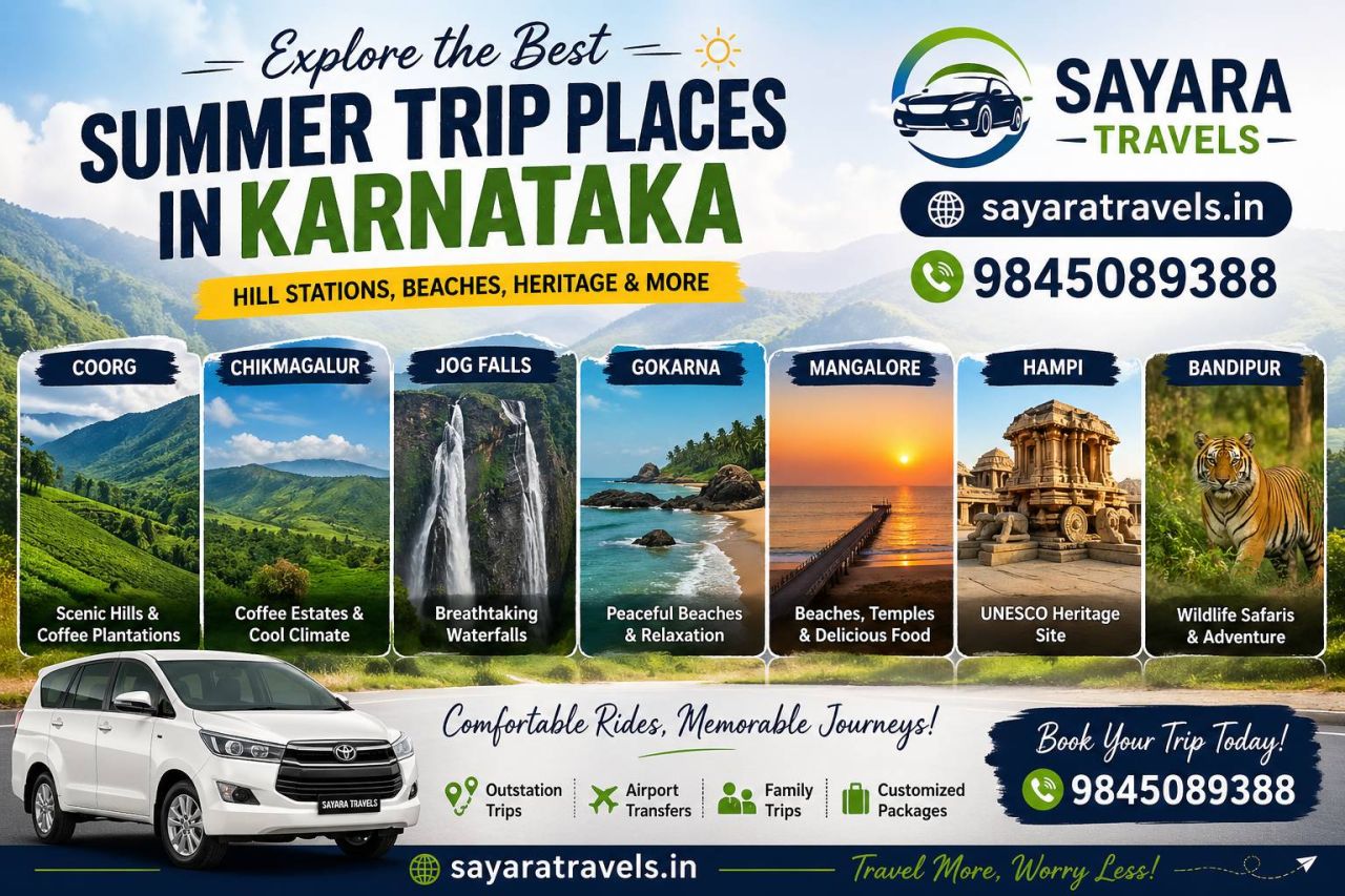 Places to Visit in Summer in Karnataka - Sayara Tours and Travels